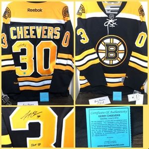 Gerry Cheevers autographed jersey